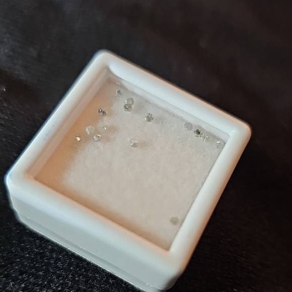 Elegant Silver and white natural diamond lot dustingRing jewelry making 0.25CT